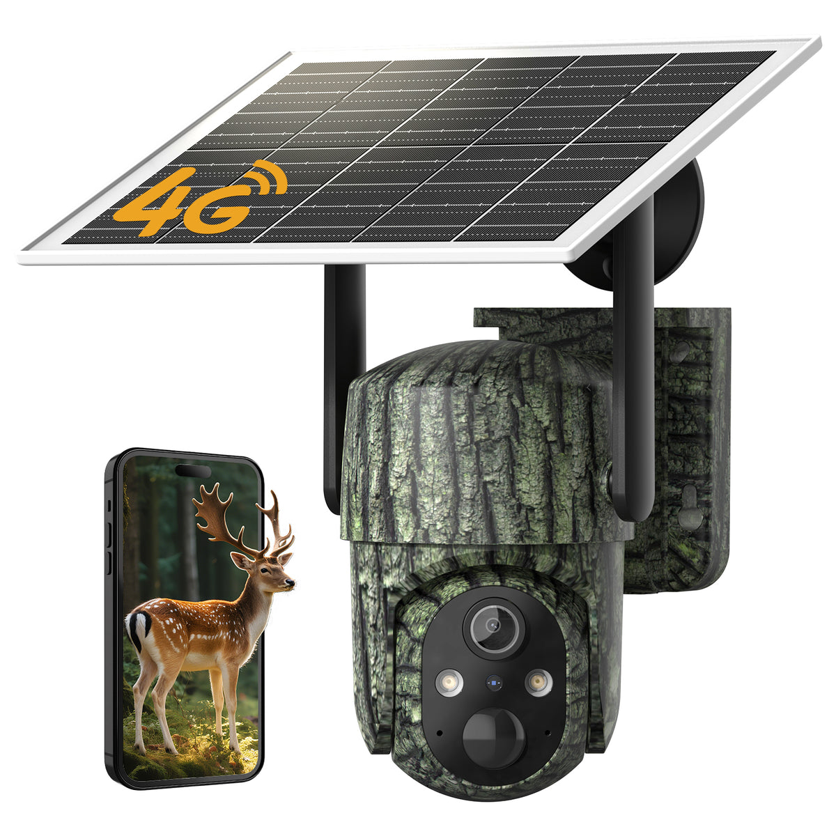Conico 4G LTE Cellular Trail Camera, Solar Powered Game Camera with PI