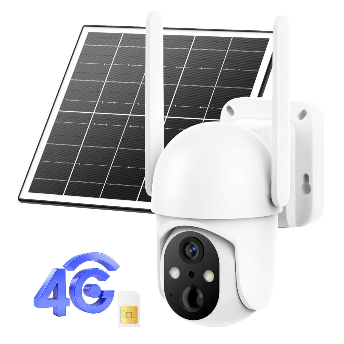 Conico 4G LTE Solar Security Camera, Wireless Outdoor Cellular PTZ 360